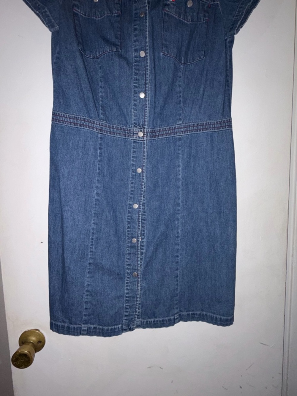 Vintage Tommy Hilfiger Blue Denim Button-Up Shirt Dress - Picture 4 of 9